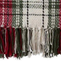 DII® Christmas Plaid Recycled Cotton Throw 9 DII® Christmas Plaid Recycled Cotton Throw -Michaels Store D663089S 3