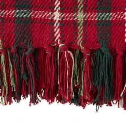 DII® Tartan Holly Plaid Recycled Cotton Throw -Michaels Store D663091S 3