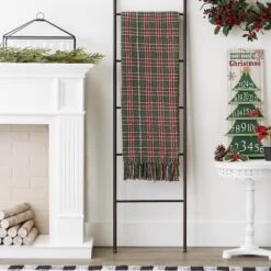 DII® O Christmas Tree Plaid Recycled Cotton Throw -Michaels Store D663092S 4