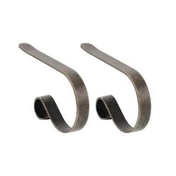 Original MantleClip® Weathered Brass Stocking Holders, 2ct.