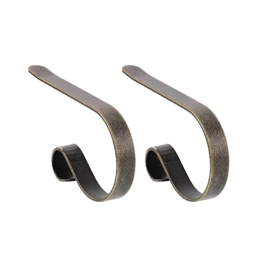 Original MantleClip® Weathered Brass Stocking Holders, 2ct. 1 Original MantleClip® Weathered Brass Stocking Holders, 2ct.
