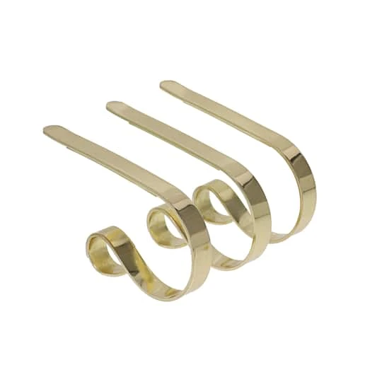 Original MantleClip® Brass Stocking Holders, 3ct. 1 Original MantleClip® Brass Stocking Holders, 3ct.