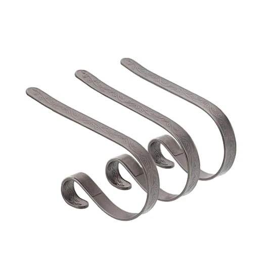 Original MantleClip® Pewter Stocking Holders, 3ct. 2 Original MantleClip® Pewter Stocking Holders, 3ct. - Image 2
