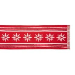 DII® 72" Nordic Snowflake Stripe Jacquard Table Runner -Michaels Store D666458S 3