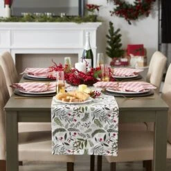 DII® 108" Holiday Sprigs Printed Table Runner -Michaels Store D666770S 4