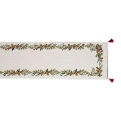 DII® 72" Heritage Holiday Sprigs Reversible Embellished Table Runner 8 DII® 72" Heritage Holiday Sprigs Reversible Embellished Table Runner -Michaels Store D666775S 2