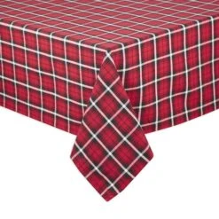 DII® 52" Glad Tidings Plaid Tablecloth -Michaels Store D666783S 2