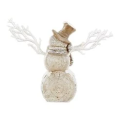 18" Snowman Statue With Twig Lights 9 18" Snowman Statue With Twig Lights -Michaels Store D670421S 3