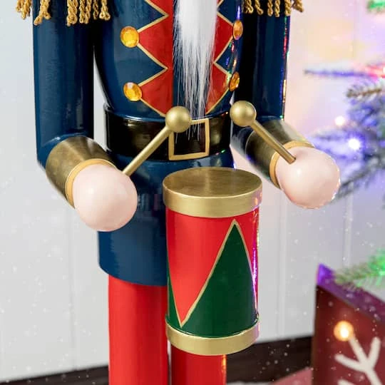 Glitzhome® 3ft. Wooden Christmas Drummer Nutcracker 7 Glitzhome® 3ft. Wooden Christmas Drummer Nutcracker - Image 7
