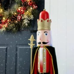 Glitzhome® 3.5ft. Wooden Christmas King Nutcracker -Michaels Store D670510S 5