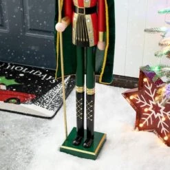 Glitzhome® 3.5ft. Wooden Christmas King Nutcracker -Michaels Store D670510S 7