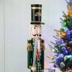 Glitzhome® 3.5ft. Wooden Christmas Soldier Nutcracker -Michaels Store D670513S 5