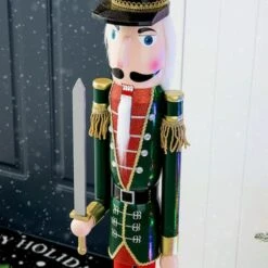 Glitzhome® 3.5ft. Wooden Christmas Soldier Nutcracker -Michaels Store D670513S 6
