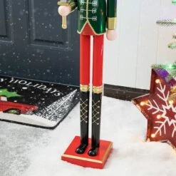 Glitzhome® 3.5ft. Wooden Christmas Soldier Nutcracker -Michaels Store D670513S 7