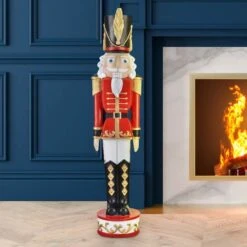 Haute Decor 3ft. Red & Black Christmas Nutcracker -Michaels Store D671927S 1