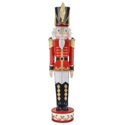 Haute Decor 3ft. Red & Black Christmas Nutcracker