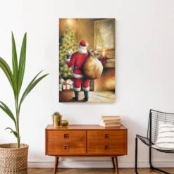 Santa Toy Sack Scene Canvas Wall Art 10 Santa Toy Sack Scene Canvas Wall Art -Michaels Store D673228S 4