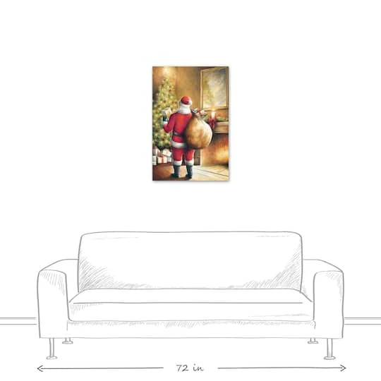 Santa Toy Sack Scene Canvas Wall Art 6 Santa Toy Sack Scene Canvas Wall Art - Image 6