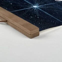 All Is Calm All Is Bright Nativity Teak Hanging Canvas -Michaels Store D673229S 2