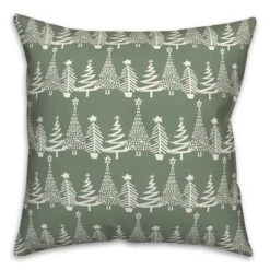Sage Christmas Tree Pattern Indoor/Outdoor Pillow 6 Sage Christmas Tree Pattern Indoor/Outdoor Pillow -Michaels Store D673262S 2