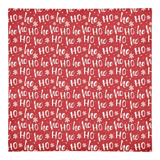 Ho Ho Ho Pattern Cotton Twill Napkin 1 Ho Ho Ho Pattern Cotton Twill Napkin