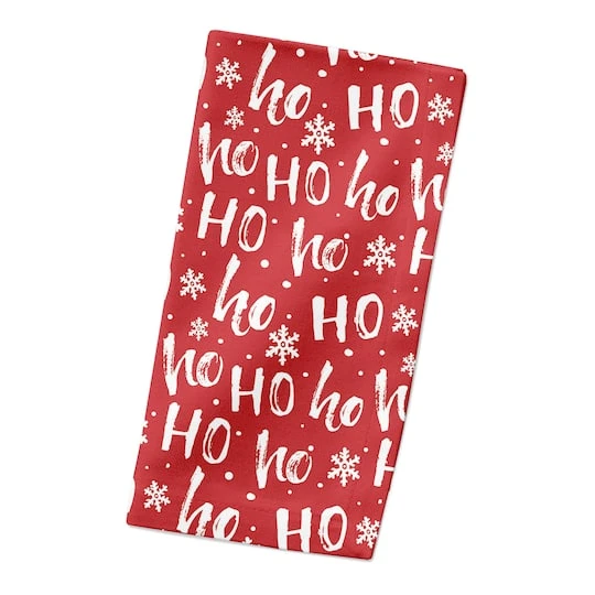 Ho Ho Ho Pattern Cotton Twill Napkin 3 Ho Ho Ho Pattern Cotton Twill Napkin - Image 3