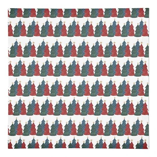 Christmas Tree Trio Cotton Twill Napkin 2 Christmas Tree Trio Cotton Twill Napkin - Image 2