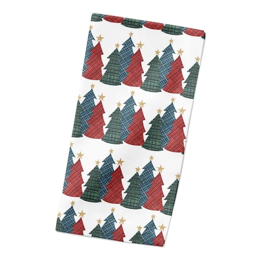 Christmas Tree Trio Cotton Twill Napkin 3 Christmas Tree Trio Cotton Twill Napkin - Image 3