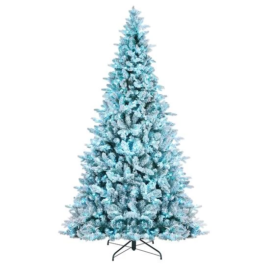 7.5ft. Pre-Lit Alexa Enabled Flocked Mountain Fir Artificial Christmas Tree, Multicolor LED Lights 4 7.5ft. Pre-Lit Alexa Enabled Flocked Mountain Fir Artificial Christmas Tree, Multicolor LED Lights - Image 4