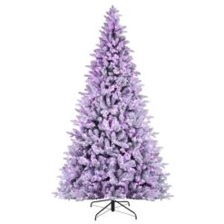 7.5ft. Pre-Lit Alexa Enabled Flocked Mountain Fir Artificial Christmas Tree, Multicolor LED Lights 16 7.5ft. Pre-Lit Alexa Enabled Flocked Mountain Fir Artificial Christmas Tree, Multicolor LED Lights -Michaels Store D674162S 4