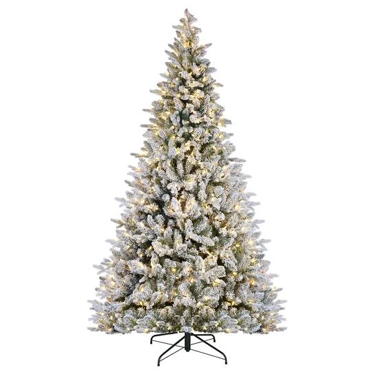 7.5ft. Pre-Lit Alexa Enabled Flocked Mountain Fir Artificial Christmas Tree, Multicolor LED Lights 6 7.5ft. Pre-Lit Alexa Enabled Flocked Mountain Fir Artificial Christmas Tree, Multicolor LED Lights - Image 6