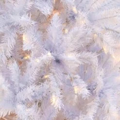 9ft. Pre-Lit White Artificial Christmas Tree, Warm White LED Lights -Michaels Store D674403S 14