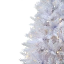 7.5ft. Pre-Lit White Artificial Christmas Tree, Warm White LED Lights -Michaels Store D674407S 15