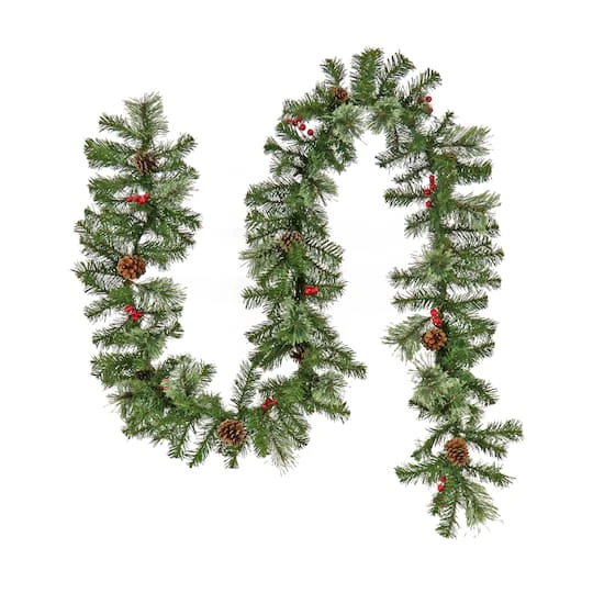 9ft. Evergreen & Cashmere Tips Garland 1 9ft. Evergreen & Cashmere Tips Garland