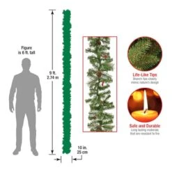 9ft. Evergreen & Cashmere Tips Garland 12 9ft. Evergreen & Cashmere Tips Garland -Michaels Store D675906S 15