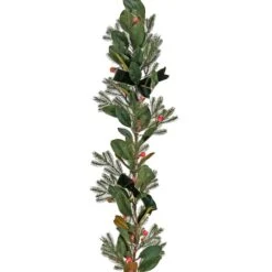 9ft. Magnolia Mix Pine Garland With LED Lights & Bows -Michaels Store D675912S 14