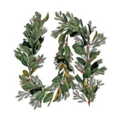 9ft. Magnolia Mix Pine Garland With LED Lights & Bows -Michaels Store D675912S 16