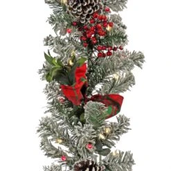 9ft. General Store Snowy Garland With LED Lights & Bows -Michaels Store D675916S 3