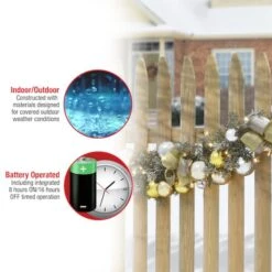 9ft. Pre-Lit Gold Ornament Metallic Garland -Michaels Store D675921S 18