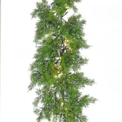 9ft. Pre-Lit Cedar Garland -Michaels Store D675924S 3
