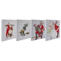 Northlight Classic Norman Rockwell Christmas Scene Canvas Prints Set, 4ct. -Michaels Store D676166S 4