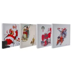 Northlight Norman Rockwell Classic Christmas Scene Canvas Prints Set, 4ct. -Michaels Store D676167S 4