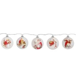 Northlight Glass Norman Rockwell Christmas Disc Lights Set, 5ct. -Michaels Store D676182S 3