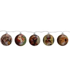 Northlight Norman Rockwell Glass Christmas Disc Lights Set, 5ct. 7 Northlight Norman Rockwell Glass Christmas Disc Lights Set, 5ct. -Michaels Store D676183S 3