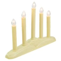 Northlight 14.5" Ivory 5-Lights Christmas Chandelier On Holly Berry & Bell Base Candle Lamp -Michaels Store D676185S 3