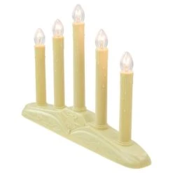 Northlight 14.5" Ivory 5-Lights Christmas Chandelier On Holly Berry & Bell Base Candle Lamp -Michaels Store D676185S 5