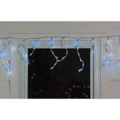 Northlight 100ct. LED Wide Angle Icicle Christmas Lights With White Wire Blue -Michaels Store D676189S 13