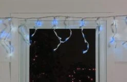 Northlight 100ct. LED Wide Angle Icicle Christmas Lights With White Wire Blue -Michaels Store D676189S 3
