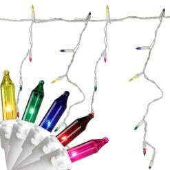 Northlight 100ct. Mini Icicle Christmas Light Set With White Wire Multicolored