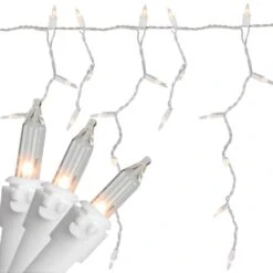 Northlight 150ct. Clear Mini Icicle Christmas String Lights Set With White Wire